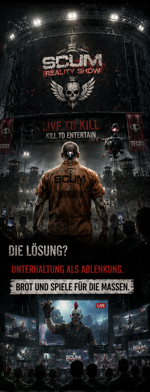 SCUM Reality Show — Brot und Spiele für die Massen